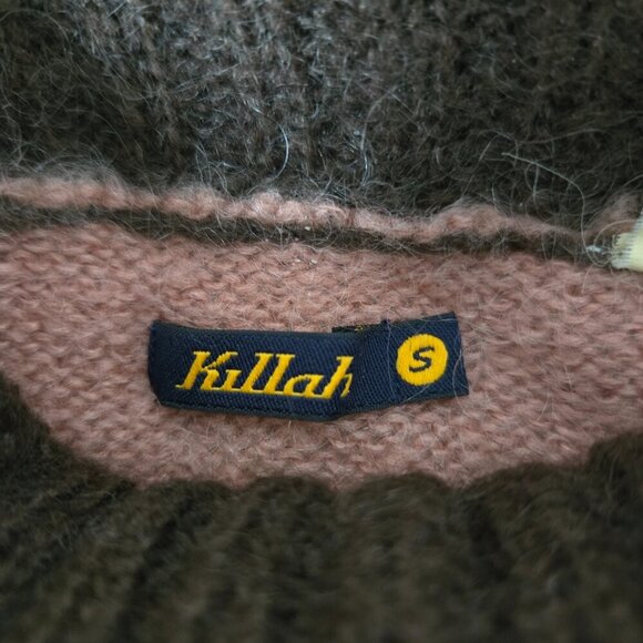 Vintage Y2K Killah by Sixty Striped Knit Sweater Dress Brown Pink Sleeveless S - Picture 4 of 12